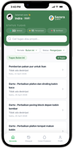 Tampilan di Mobi Sazara