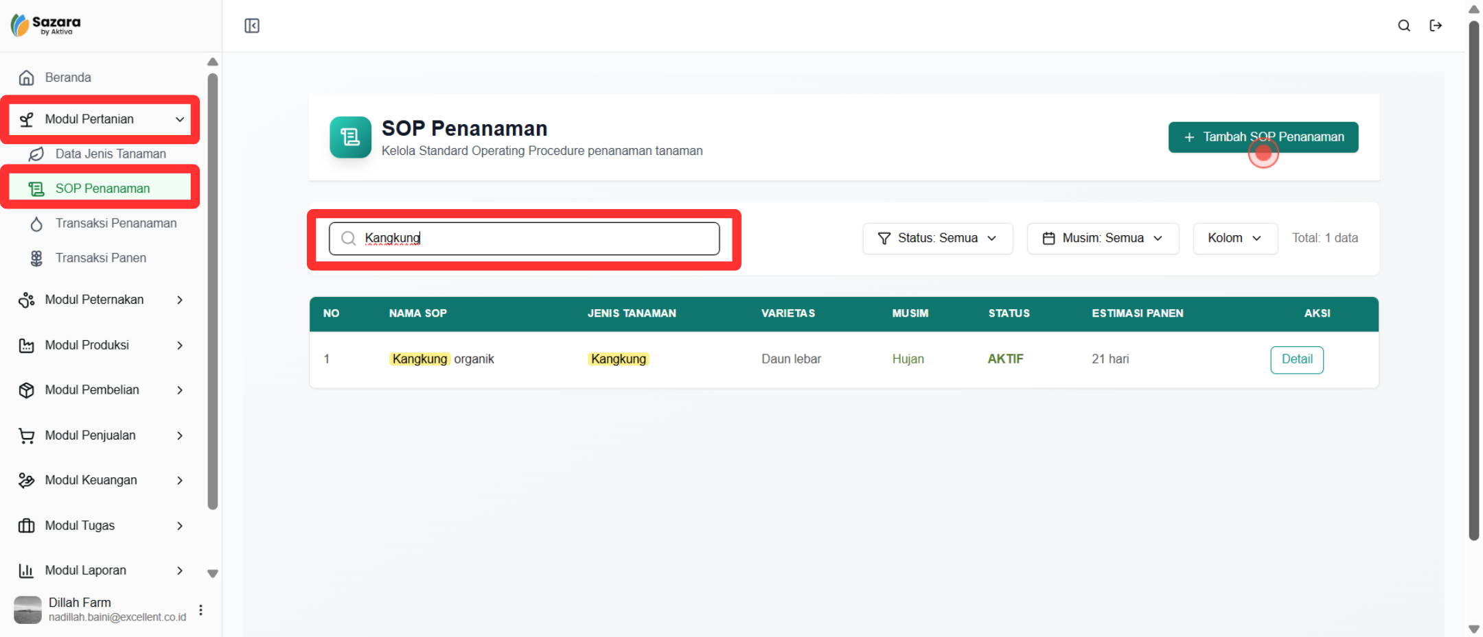 Modul SOP Pertanian Sazara